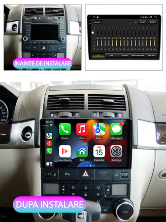 Navigatie dedicata VW Touareg 2003-2010, 12GB RAM 256GB ROM, Android 14, Rezolutie 2K, Display QLED, 9", DSP, Carplay, Android Auto, Internet, Youtube, Waze, Wi Fi, USB [5]