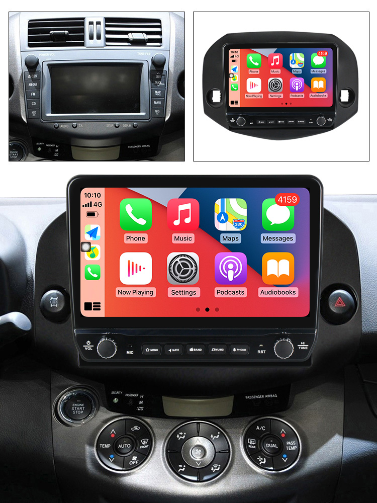 Navigatie dedicata RAV4 2005-2013 cu butoane rotative model 2024, 10 Inch, 2GB RAM 32GB ROM, Quadcore, Android 13, WiFi, Bluetooth, Magazin Play [4]
