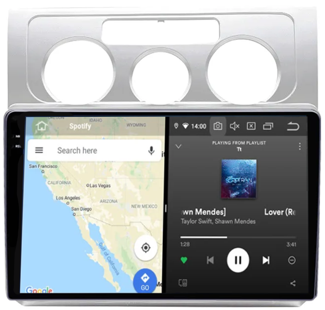 Navigatie dedicata VW Touran 2003-2015 Silver, 12GB RAM 256GB ROM, Android 14, Rezolutie 2K, Display QLED, 10", DSP, Carplay, Android Auto, Internet, Youtube, Waze, Wi Fi, USB [3]