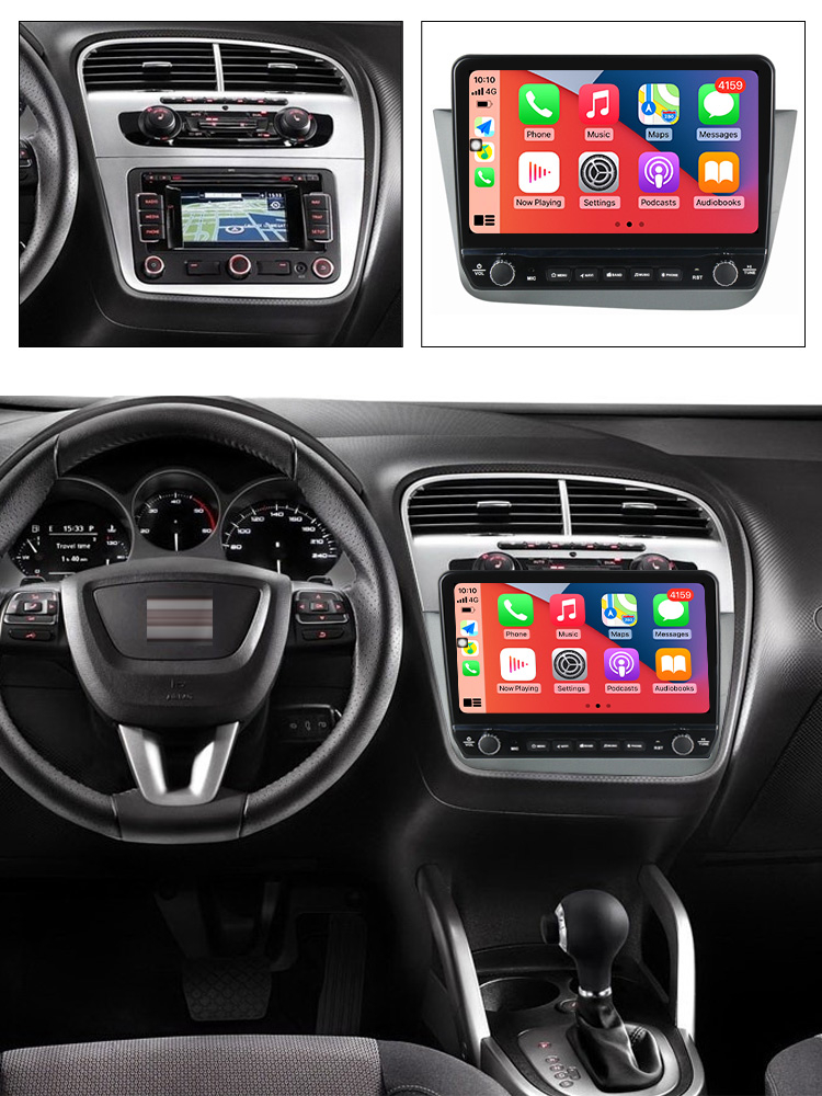 Navigatie dedicata Altea 2004-2015 cu butoane rotative model 2024, 9 Inch, 2GB RAM 32GB ROM, Quadcore, Android 13, WiFi, Bluetooth, Magazin Play [4]