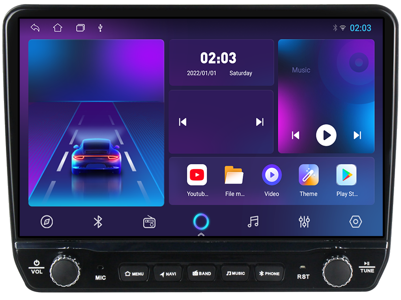 Navigatie GPS NAVI-IT Universala Tesla cu butoane rotative model 2024, 4GB RAM 64GB ROM, Procesor Quadcore, Android 14, Display QLED 10", DSP, Carplay&Android Auto [5]