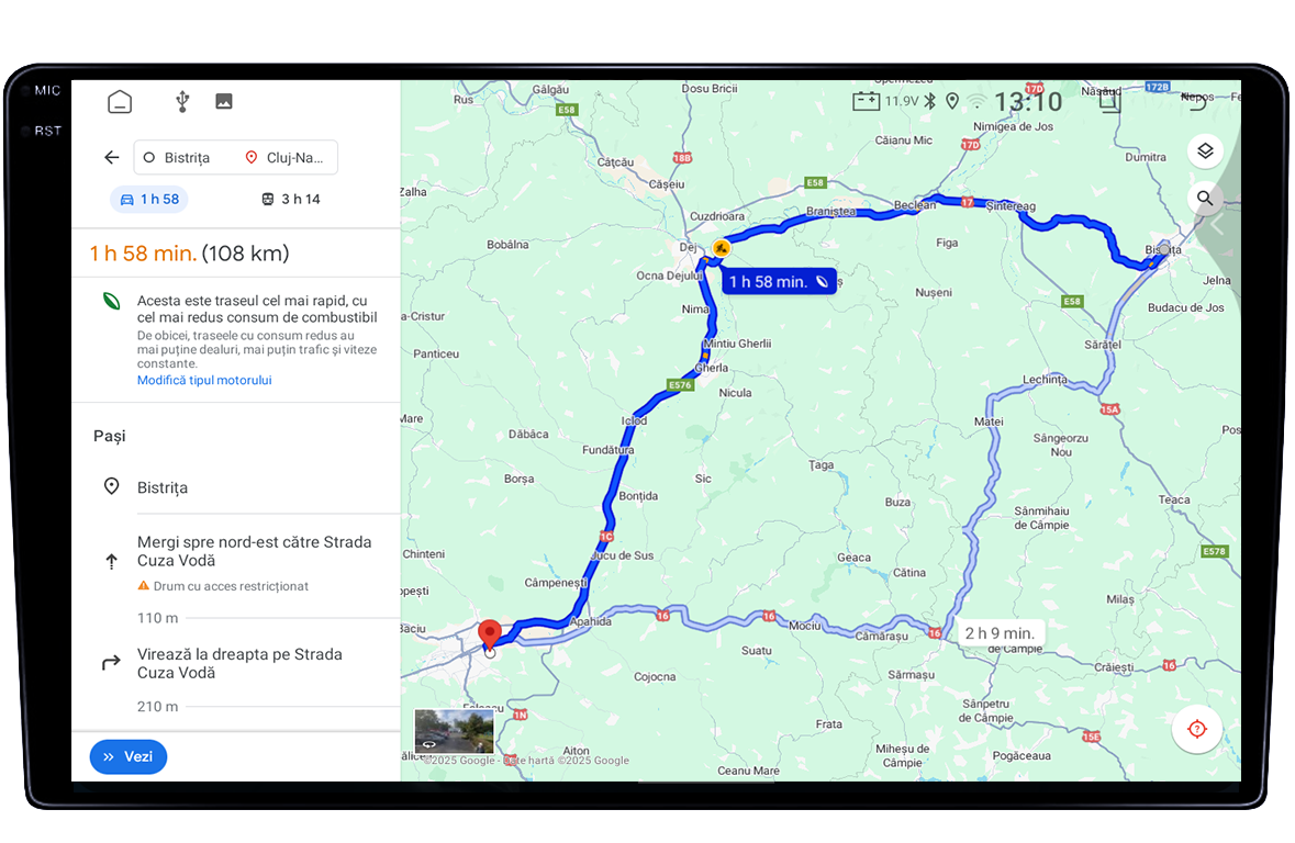 Navigatie Universala cu instalare pe bord, 8GB RAM 128GB ROM, Octacore, Platforma TS18, Android 14, Display QLED 9", Suporta camera 360", DSP, Carplay&Android Auto, SIM 4G, Ventilator Activ - Copie [5]