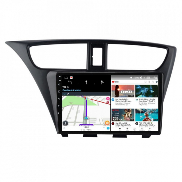 (Resigilata) Navigatie dedicata Honda Civic IX Hatchback 2011 - 2015, 2GB RAM 32GB ROM, Quad Core, Display 9" IPS Full HD, Carplay, Android 13, Bluetooth, Magazin Play, Suport camere AHD [4]