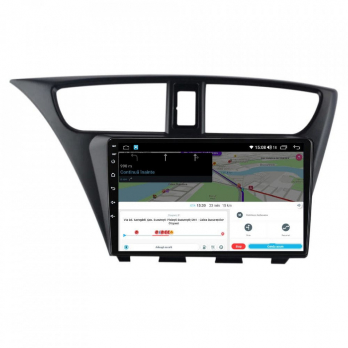 (Resigilata) Navigatie dedicata Honda Civic IX Hatchback 2011 - 2015, 2GB RAM 32GB ROM, Quad Core, Display 9" IPS Full HD, Carplay, Android 13, Bluetooth, Magazin Play, Suport camere AHD [5]