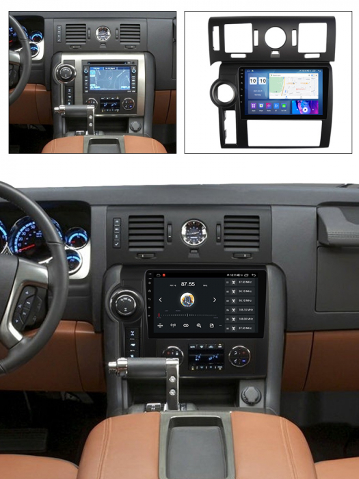 (Resigilata) Navigatie dedicata Hummer H2 2007-2009 , Android 13, Wireless Carplay si Android auto 2 GB RAM 32 ROM, Display IPS, 9 inch, Microfon Extern [7]