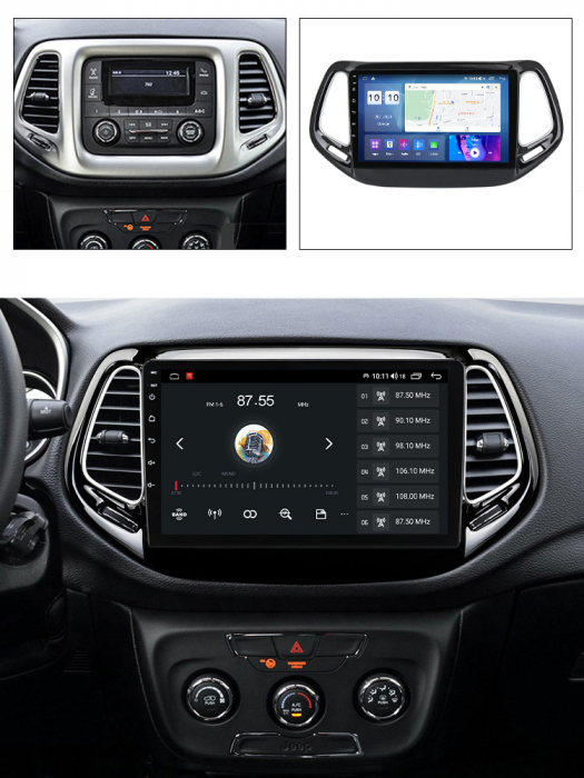 (Resigilata) Navigatie dedicata Jeep Compass 2016-2018, 2GB RAM 32GB ROM, Quad Core, Display 10" IPS Full HD, Carplay, Android 13, Bluetooth, Magazin Play, Suport camere AHD [6]