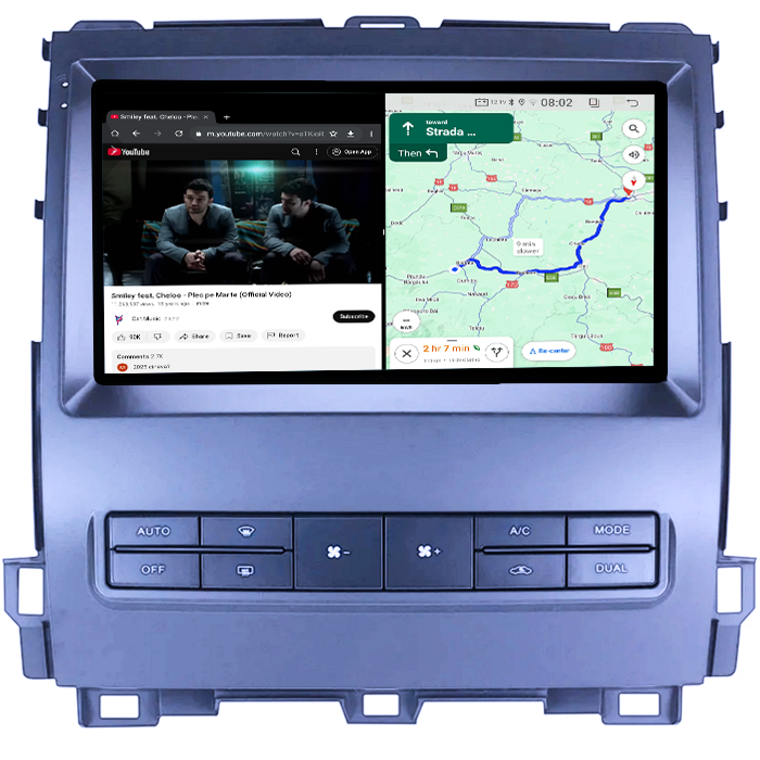 Navigatie Land Cruiser PradoLexus GX470 GX 470 J120 2002-2009, 8GB RAM 128GB ROM, Octacore, Platforma TS18, Android 14, Display QLED 9", Suporta camera 360", DSP, Carplay&Android Auto, SIM 4G, Vent [7]