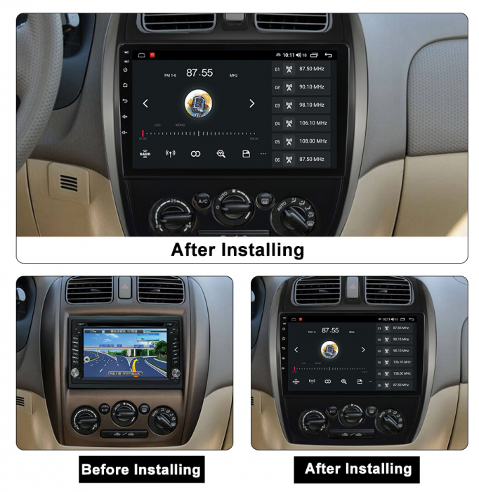 (Resigilata) Navigatie dedicata MAZDA 323, 2GB RAM 32GB ROM, Quad Core, Display 9" IPS Full HD, Carplay, Android 13, Bluetooth, Magazin Play, Suport camere AHD [2]