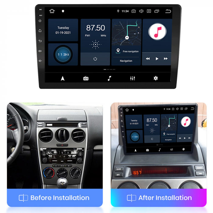 Navigatie dedicata Mazda 6 2002-2009, 4GB RAM 32GB ROM, ANDROID 13, Octacore, DSP, Racire activa, SIM 4G, WI-FI, Bluetooth, Magazin Play Display, 9 inch [5]