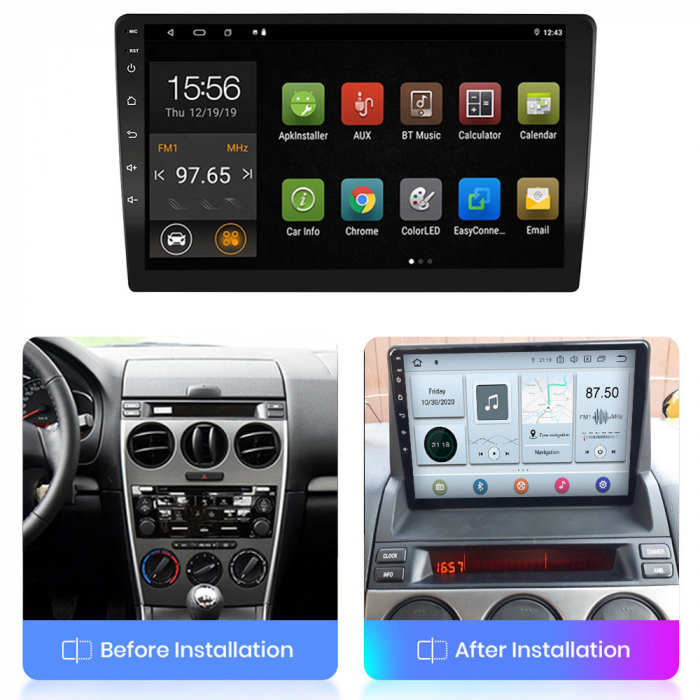 Navigatie dedicata Mazda 6 2002-2009, 4GB RAM 32GB ROM, ANDROID 13, Octacore, DSP, Racire activa, SIM 4G, WI-FI, Bluetooth, Magazin Play Display, 9 inch [4]