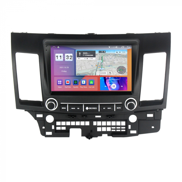 Navigatie dedicata Mitsubishi Lancer 2007-2012, 12GB RAM 256GB ROM, Android 13, Rezolutie 2K, Display QLED, 9", DSP, Carplay, Android Auto, Internet, Youtube, Waze, Wi Fi, USB [7]
