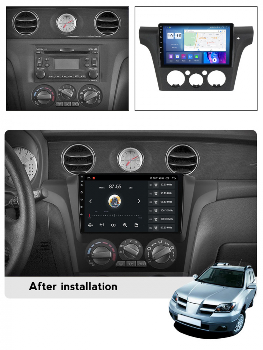 (Resigilata) Navigatie dedicata Mitsubishi Outlander 2001-2005, 2GB RAM 32GB ROM, Quad Core, Display 10" IPS Full HD, Carplay, Android 13, Bluetooth, Magazin Play, Suport camere AHD [7]