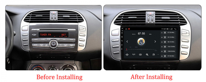(Resigilata) Navigatie dedicata Fiat Bravo 2007-2012, 2GB RAM 32GB ROM, Quadcore, Android 13, Display 9 ", Full HD, Internet ,Aplicatii , Waze , Wi Fi , Usb , Bluetooth , Mirrorlink, Suport camere [3]
