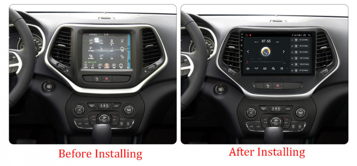 (Resigilata) Navigatie dedicata Jeep Cherokee 5 2014-2018, 2GB RAM 32GB ROM, Quad Core, Display 9" IPS Full HD, Carplay, Android 13, Bluetooth, Magazin Play, Suport camere AHD [4]