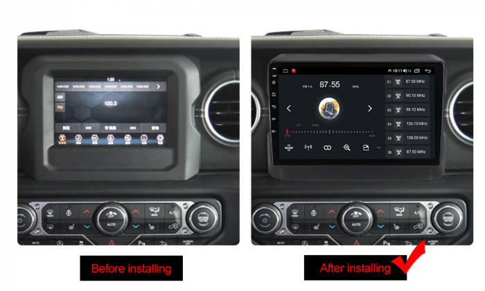 (Resigilata) Navigatie dedicata Jeep Wrangler 2018-2019, 2GB RAM 32GB ROM, Quad Core, Display 9" IPS Full HD, Carplay, Android 13, Bluetooth, Magazin Play, Suport camere AHD [4]
