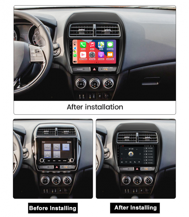 (Resigilata) Navigatie dedicata Mitsubishi ASX 2016-2022, 2GB RAM 32GB ROM, Quad Core, Display 9" IPS Full HD, Carplay, Android 13, Bluetooth, Magazin Play, Suport camere AHD [6]