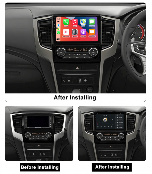 (Resigilata) Navigatie dedicata Mitsubishi Triton 2019, 2GB RAM 32GB ROM, Quad Core, Display 9" IPS Full HD, Carplay, Android 13, Bluetooth, Magazin Play, Suport camere AHD [5]