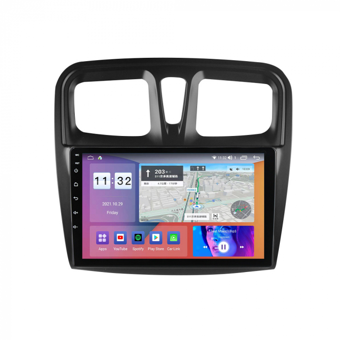 (Resigilata) Navigatie dedicata Renault Logan 2014-2019, 2GB RAM 32GB ROM, Quad Core, Display 9" IPS Full HD, Carplay, Android 13, Bluetooth, Magazin Play, Suport camere AHD [3]