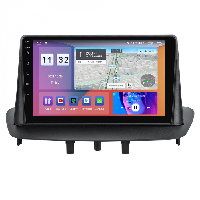 (Resigilata) Navigatie dedicata Renault Megane 3 2008-2014, 2GB RAM 32GB ROM, Quad Core, Display 9" IPS Full HD, Carplay, Android 13, Bluetooth, Magazin Play, Suport camere AHD [4]