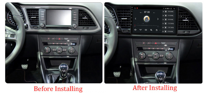 (Resigilata) Navigatie dedicata Seat Leon 2012-2018, 2GB RAM 32GB ROM, Quad Core, Display 9" IPS Full HD, Carplay, Android 13, Bluetooth, Magazin Play, Suport camere AHD [2]