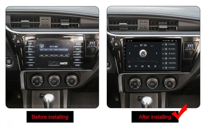 (Resigilata) Navigatie dedicata Toyota Corolla 11 Auris E180 2017-2018, 2GB RAM 32GB ROM, Quad Core, Display 9" IPS Full HD, Carplay, Android 13, Bluetooth, Magazin Play, Suport camere AHD [2]