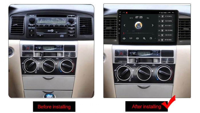 (Resigilata) Navigatie dedicata Toyota Corolla 2000-2004, 2GB RAM 32GB ROM, Quad Core, Display 9" IPS Full HD, Carplay, Android 13, Bluetooth, Magazin Play, Suport camere AHD [3]
