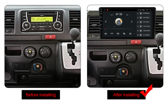(Resigilata) Navigatie dedicata Toyota Hiace 2004-2019, 2GB RAM 32GB ROM, Quad Core, Display 9" IPS Full HD, Carplay, Android 13, Bluetooth, Magazin Play, Suport camere AHD [5]