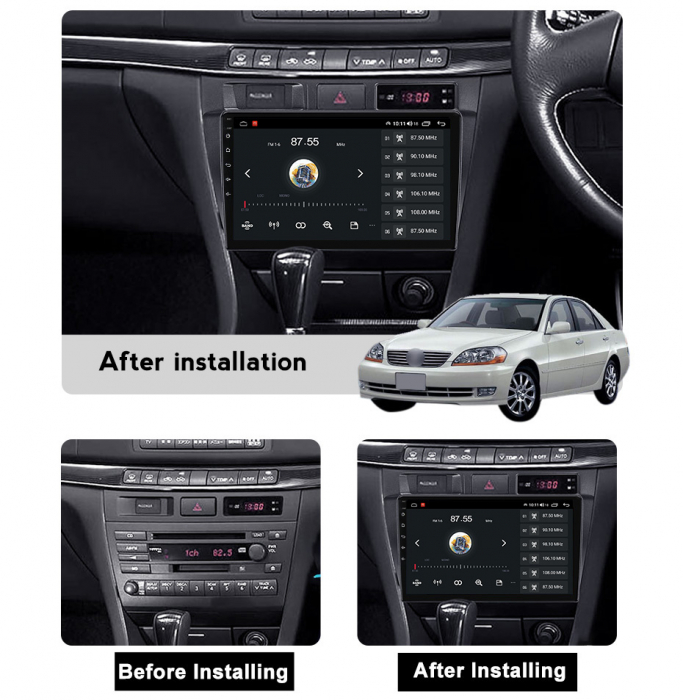 (Resigilata) Navigatie dedicata Toyota Mark 2000-2007, 2GB RAM 32GB ROM, Quad Core, Display 9" IPS Full HD, Carplay, Android 13, Bluetooth, Magazin Play, Suport camere AHD [5]