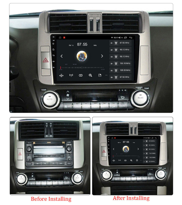 (Resigilata) Navigatie dedicata Toyota Prado 150 2009-2013, 2GB RAM 32GB ROM, Quad Core, Display 9" IPS Full HD, Carplay, Android 13, Bluetooth, Magazin Play, Suport camere AHD [6]
