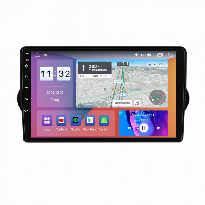 Navigatie dedicata Fiat Egea 2015-2018, 4GB RAM 64GB ROM, Octacore, Android 13, Display QLED 9", DSP, Carplay, Android Auto, Internet, Youtube, Waze, WIFI, Bluetooth [3]