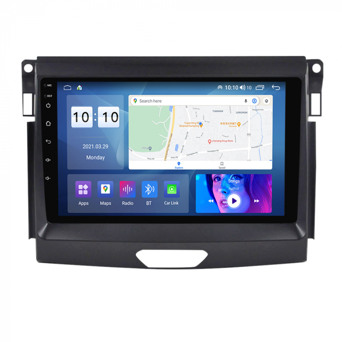 Navigatie dedicata Ford Ranger 2015-2020, 8GB RAM 128GB ROM, Octacore, Platforma TS18, Android 14, Display QLED 9”, Suporta camera 360º, DSP, Carplay&Android Auto, SIM 4G, Ventilator Activ [2]