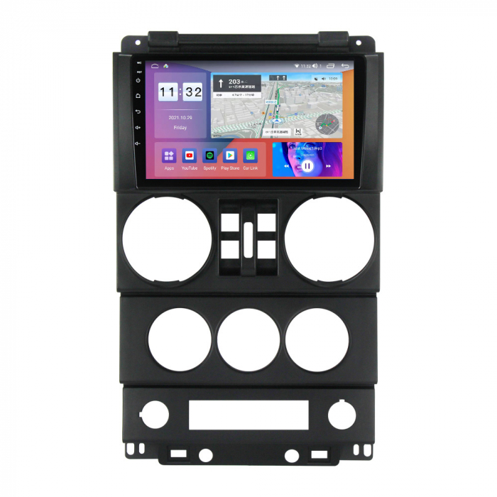 Navigatie dedicata Jeep Wrangler Rubicon 2008-2010, 4GB RAM 32GB ROM, Android 13, Display 9 " , Internet ,Aplicatii , Waze , WI-FI , USB , Bluetooth , Mirrorlink [3]