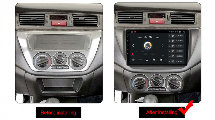 Navigatie dedicata Mitsubishi Lancer IX 2006-2010, 4GB RAM 32GB ROM, Android 13, Display 9 " , Internet ,Aplicatii , Waze , WI-FI , USB , Bluetooth , Mirrorlink [5]