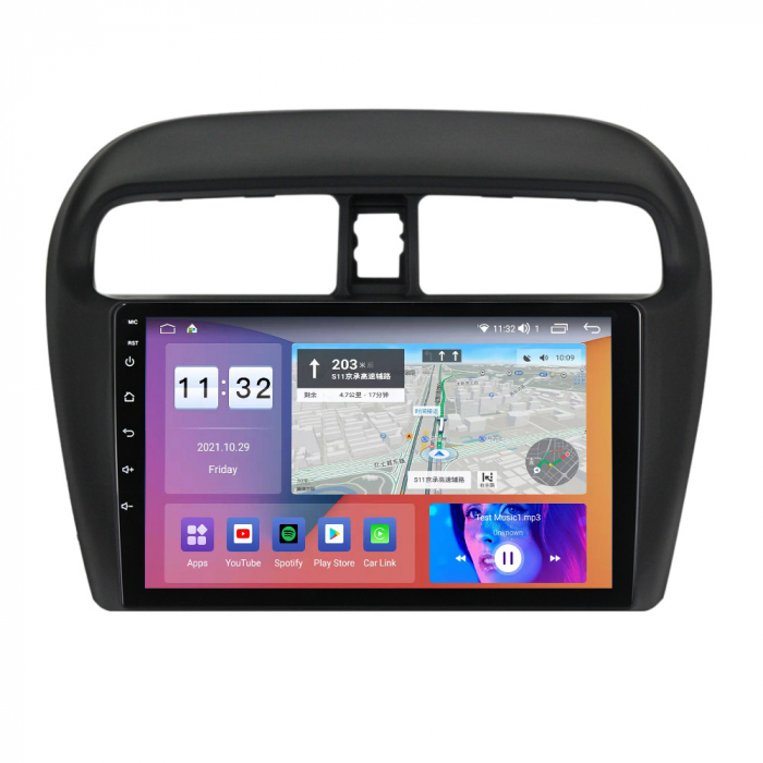 Navigatie dedicata Mitsubishi Mirage Attrage 2012-2018, 4GB RAM 32GB ROM, Android 13, Display 9 " , Internet ,Aplicatii , Waze , WI-FI , USB , Bluetooth , Mirrorlink [3]