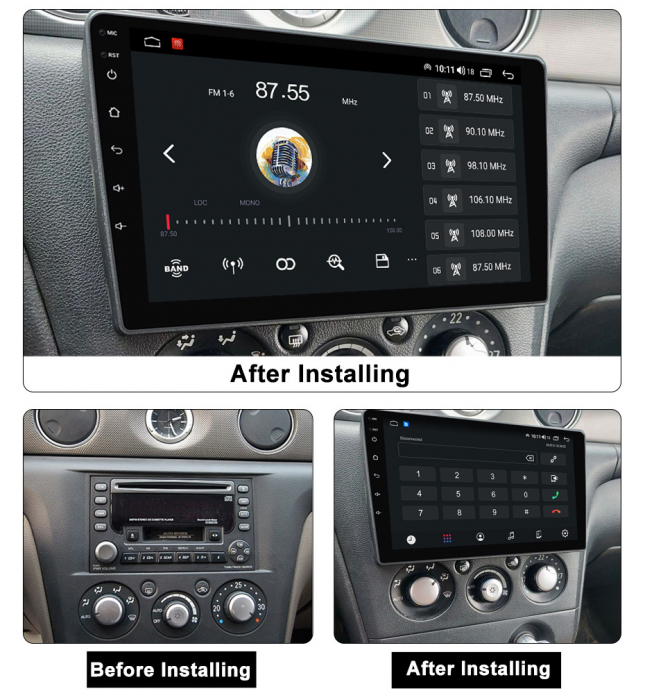 Navigatie dedicata Mitsubishi Outlander 2004-2008, 4GB RAM 32GB ROM, Android 13, Display 9 " , Internet ,Aplicatii , Waze , WI-FI , USB , Bluetooth , Mirrorlink [5]