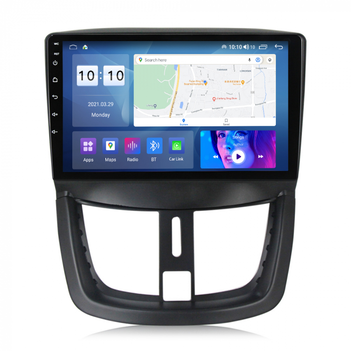 Navigatie dedicata Peugeot 207 2006-2015, 4GB RAM 32GB ROM, Android 13, Display 9 " , Internet ,Aplicatii , Waze , WI-FI , USB , Bluetooth , Mirrorlink [3]