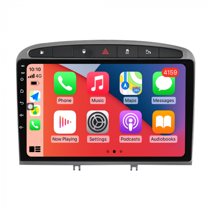 Navigatie dedicata Peugeot 408 GRAY, 4GB RAM 32GB ROM, Android 13, Display 9 " , Internet ,Aplicatii , Waze , WI-FI , USB , Bluetooth , Mirrorlink [4]