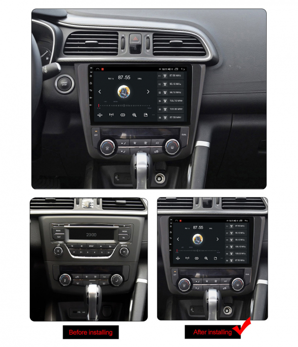 Navigatie dedicata Renault Kadjar 2015-2017, 4GB RAM 32GB ROM, Android 13, Display 9 " , Internet ,Aplicatii , Waze , WI-FI , USB , Bluetooth , Mirrorlink [5]