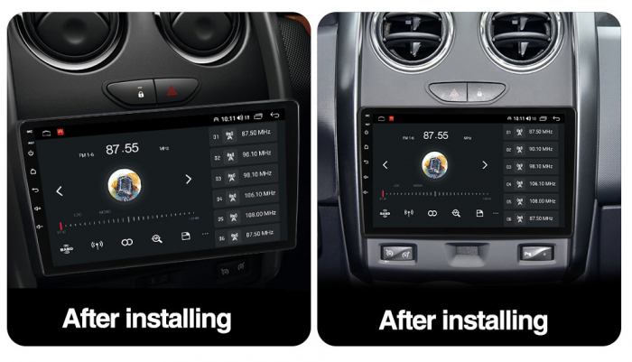 Navigatie dedicata Renault Sandero Dacia Duster Captur Lada Xray, 4GB RAM 32GB ROM, Android 13, Display 9 " , Internet ,Aplicatii , Waze , WI-FI , USB , Bluetooth , Mirrorlink [6]