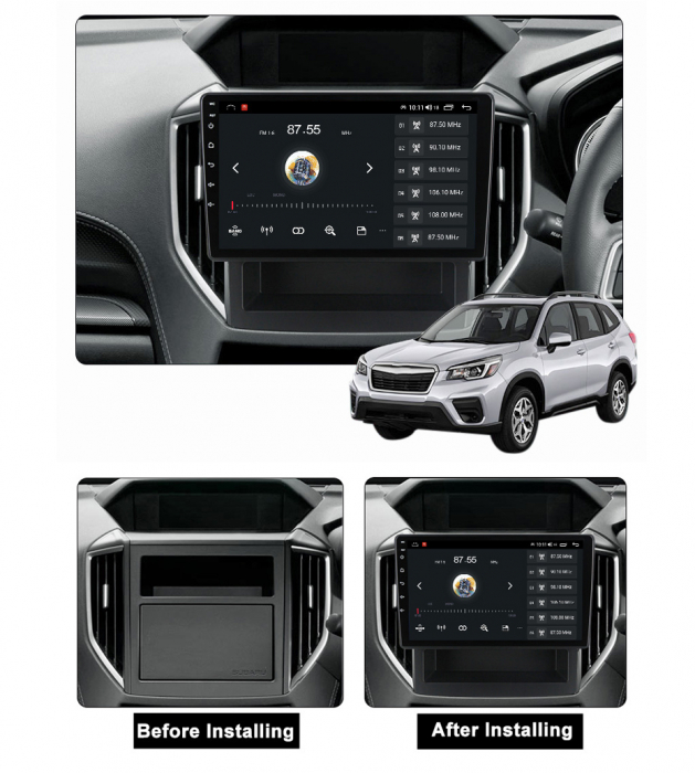 Navigatie dedicata Subaru Forester 2017-2020, 4GB RAM 32GB ROM, Android 13 , Display 9 " , Internet ,Aplicatii , Waze , WI-FI , USB , Bluetooth , Mirrorlink [5]