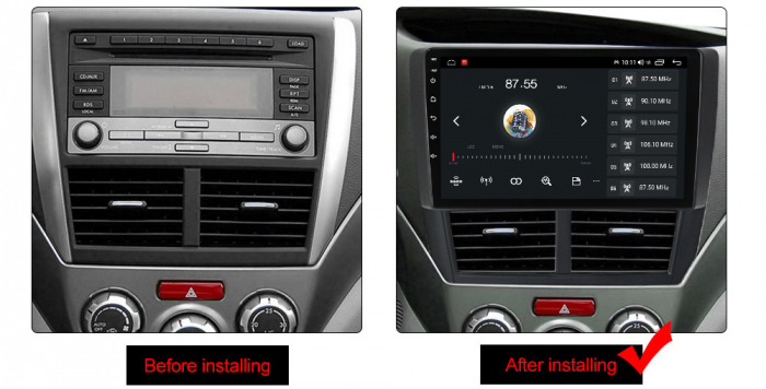 Navigatie dedicata Subaru Forester 3 2007-2013, 4GB RAM 32GB ROM, Android 13, Display 9 " , Internet ,Aplicatii , Waze , WI-FI , USB , Bluetooth , Mirrorlink [5]