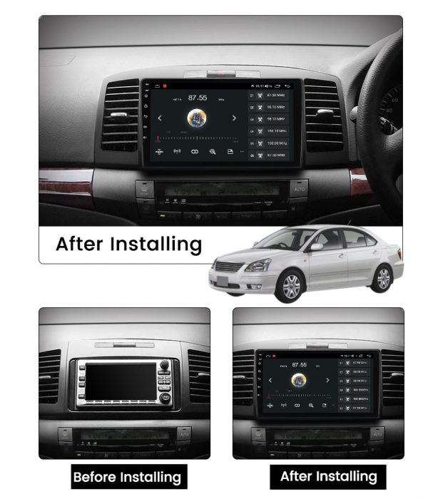 Navigatie dedicata Toyota Allion Premio 2001-2007, 4GB RAM 32GB ROM, Android 13, Display 9 " , Internet, Aplicatii, Waze, WI-FI, USB, Bluetooth, Mirrorlink [5]