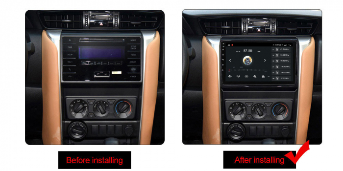 Navigatie dedicata Toyota Fortuner 2015-2020, 4GB RAM 32GB ROM, Android 13, Display 9 " , Internet, Aplicatii, Waze, WI-FI, USB, Bluetooth, Mirrorlink [5]