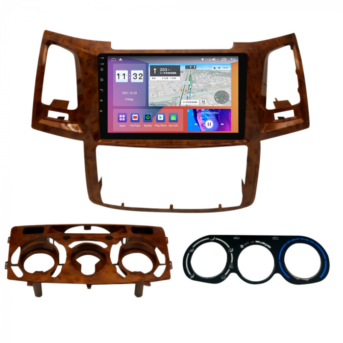 Navigatie dedicata Toyota Fortuner Hilux 2004-2014, 4GB RAM 32GB ROM, Android 13, Display 9 " , Internet, Aplicatii, Waze, WI-FI, USB, Bluetooth, Mirrorlink [4]