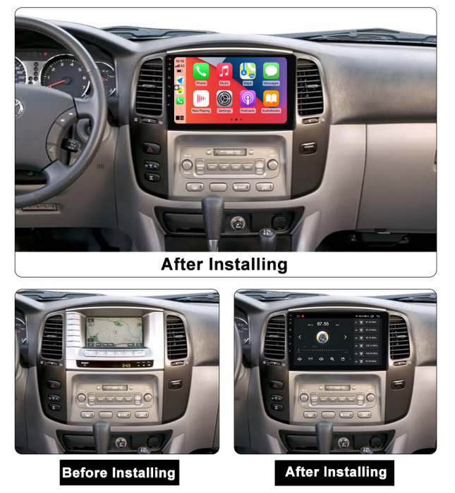 Navigatie dedicata Toyota Land Cruiser 100 1998-2007, 4GB RAM 32GB ROM, Android 13, Display 9 " , Internet, Aplicatii, Waze, WI-FI, USB, Bluetooth, Mirrorlink [5]
