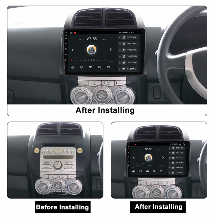 Navigatie dedicata Toyota Passo Daihatsu Boon Sirion Subaru Justy Perodua Myvi, 4GB RAM 32GB ROM, Android 13 , Display 9 " , Internet, Aplicatii, Waze, WI-FI, USB, Bluetooth, Mirrorli [5]