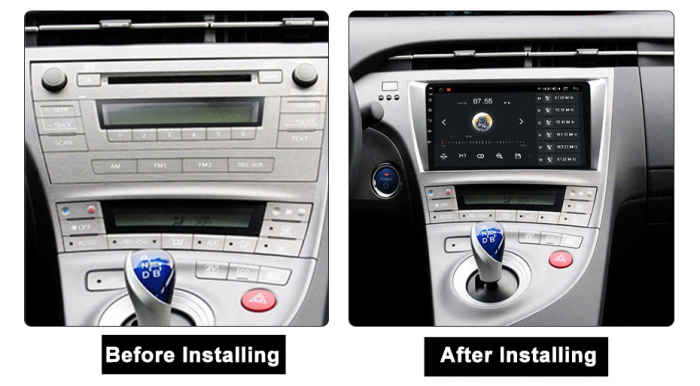 Navigatie dedicata Toyota Prius 2009-2015 (Silver), 4GB RAM 32GB ROM, Android 13, Display 9 " , Internet, Aplicatii, Waze, WI-FI, USB, Bluetooth, Mirrorlink [5]