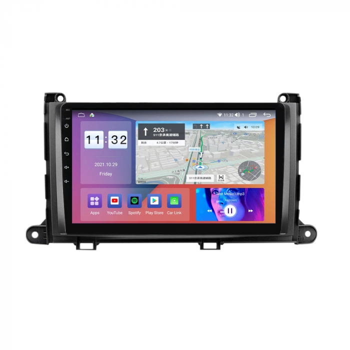 Navigatie dedicata Toyota Sienna 2009-2014, 4GB RAM 32GB ROM, Android 13, Display 9 " , Internet, Aplicatii, Waze, WI-FI, USB, Bluetooth, Mirrorlink [3]