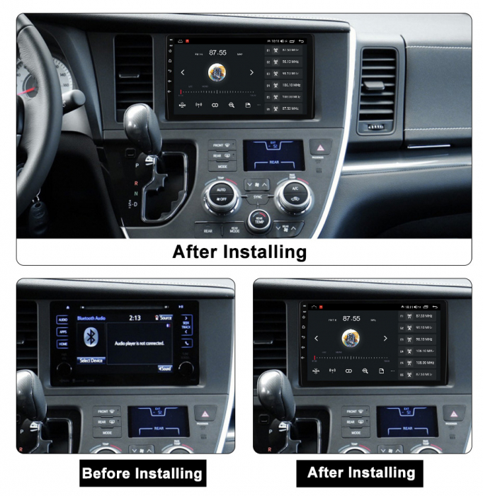 Navigatie dedicata Toyota Sienna 3 2014-2020, 4GB RAM 32GB ROM, Android 13, Display 9 " , Internet, Aplicatii, Waze, WI-FI, USB, Bluetooth, Mirrorlink [5]