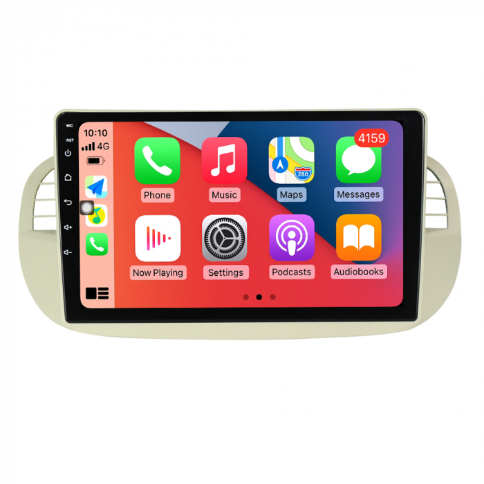Navigatie dedicata Fiat 500, 4GB RAM 64GB ROM, Octacore, Android 13, Display QLED 9", DSP, Carplay, Android Auto, Internet, Youtube, Waze, WIFI, Bluetooth [2]